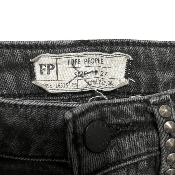 Free People Black Rip Studded Skinny Jeans - Picture 9 of 10